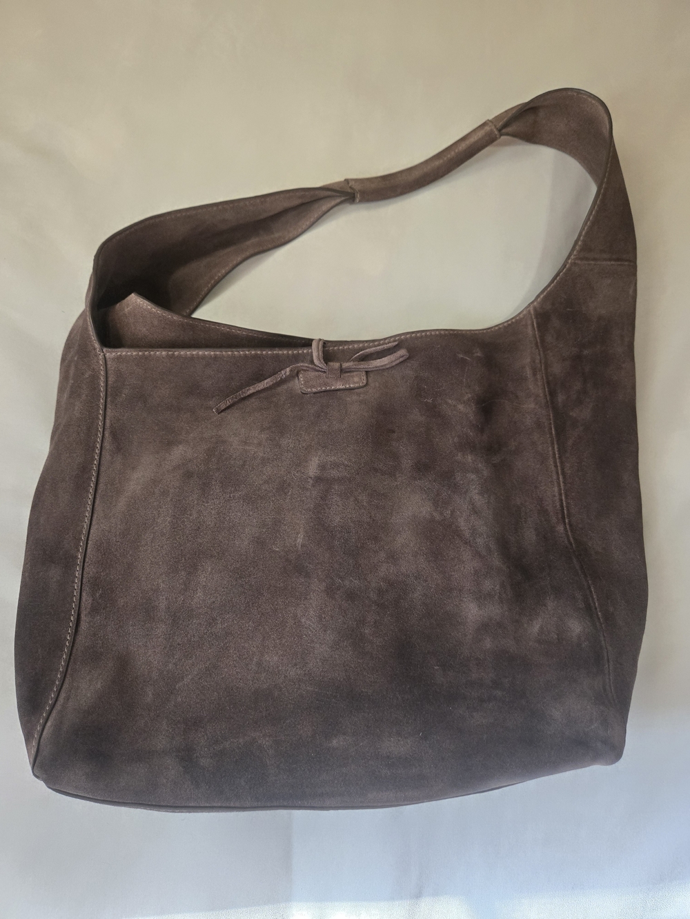 Lucky Brand Suede Shoulder Bag in Dark Brown